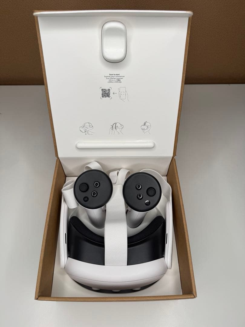  Quest 3 4K 512GB ヘッドセット(ホワイト) 付属品付き