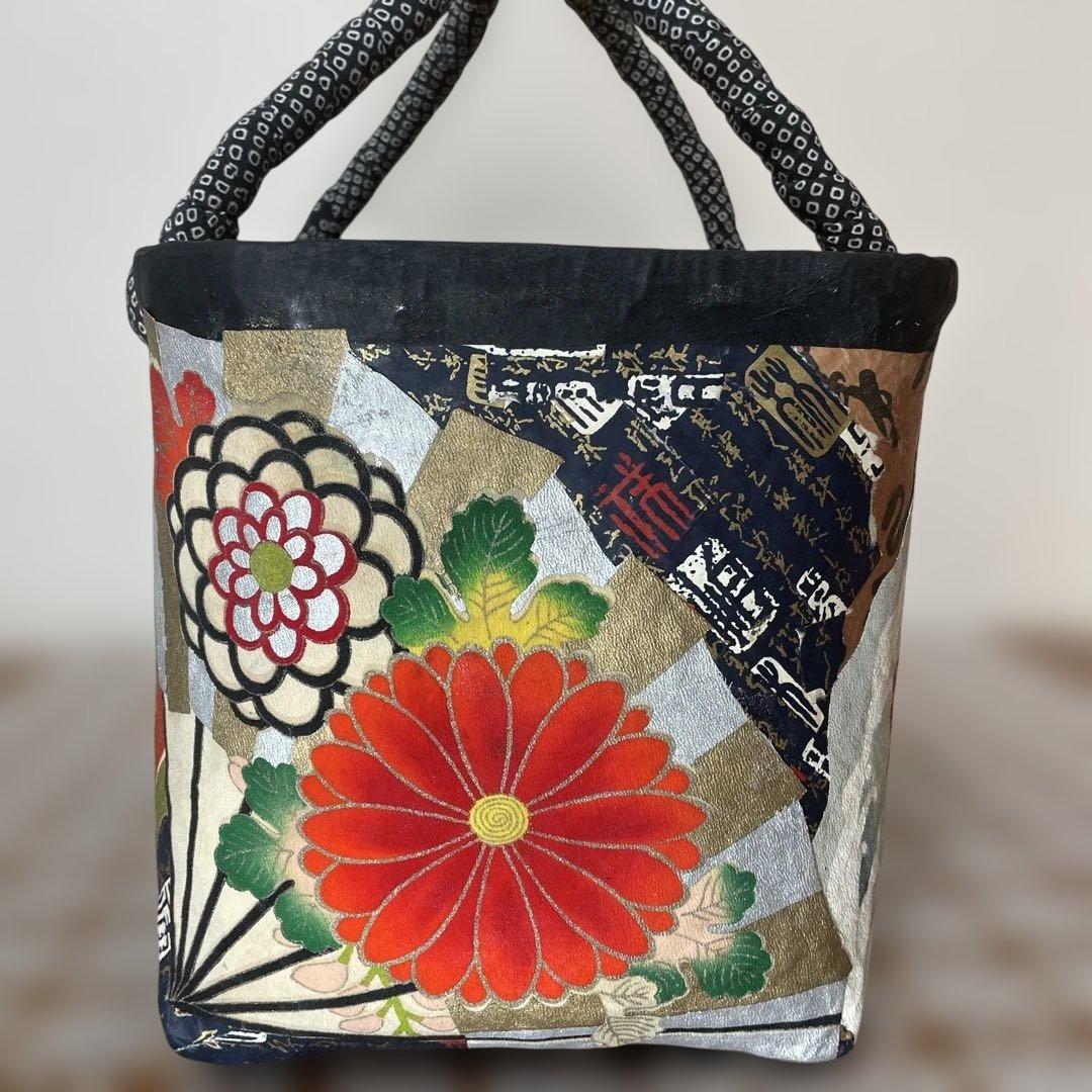 一閑張りバッグ⑩風神雷神