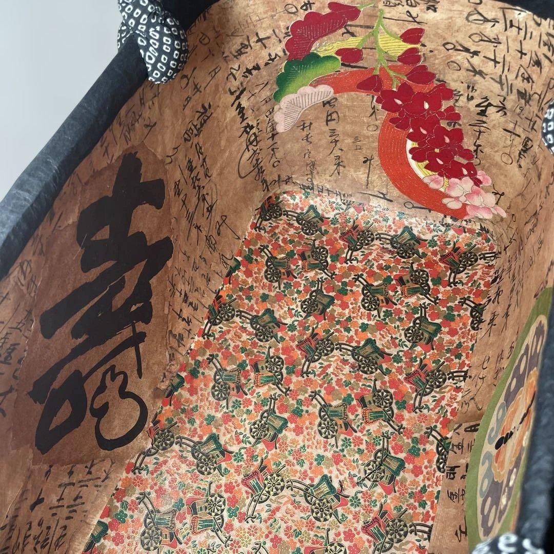 一閑張りバッグ⑩風神雷神