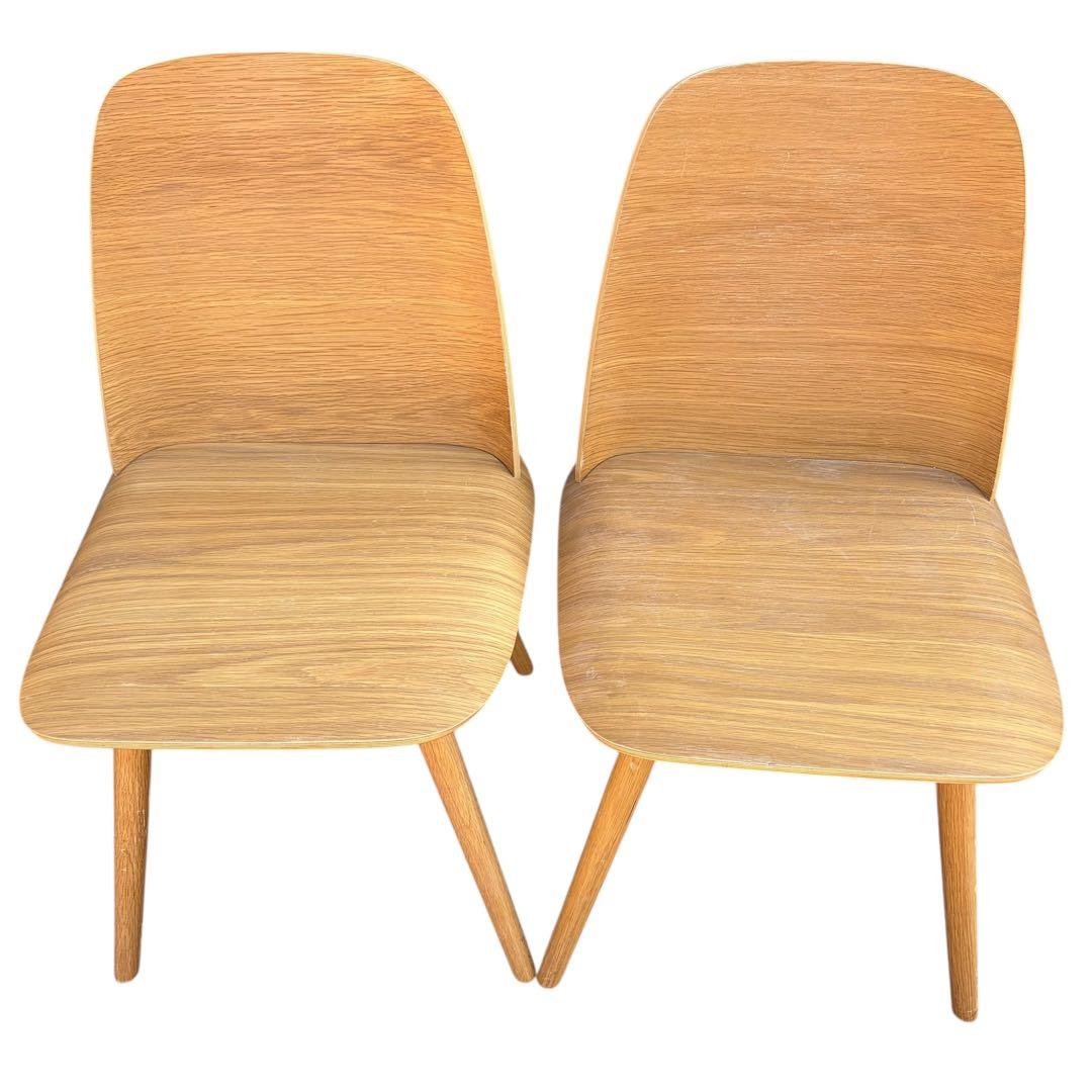 【美品】muuto ムート Nerd Chair ナードチェア オーク 2脚分②