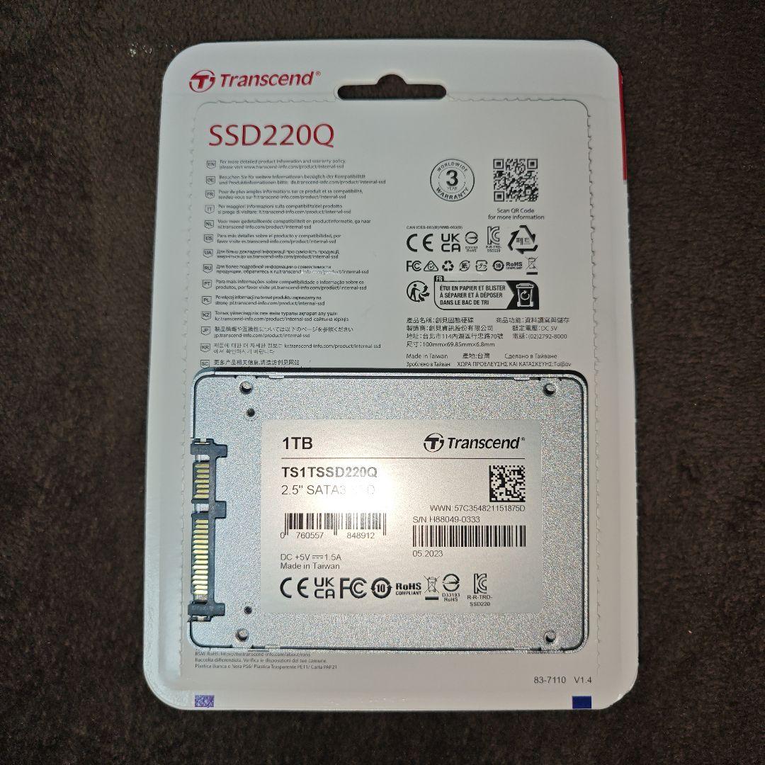 Transcend SSD220Q 1TB 2.5インチ
