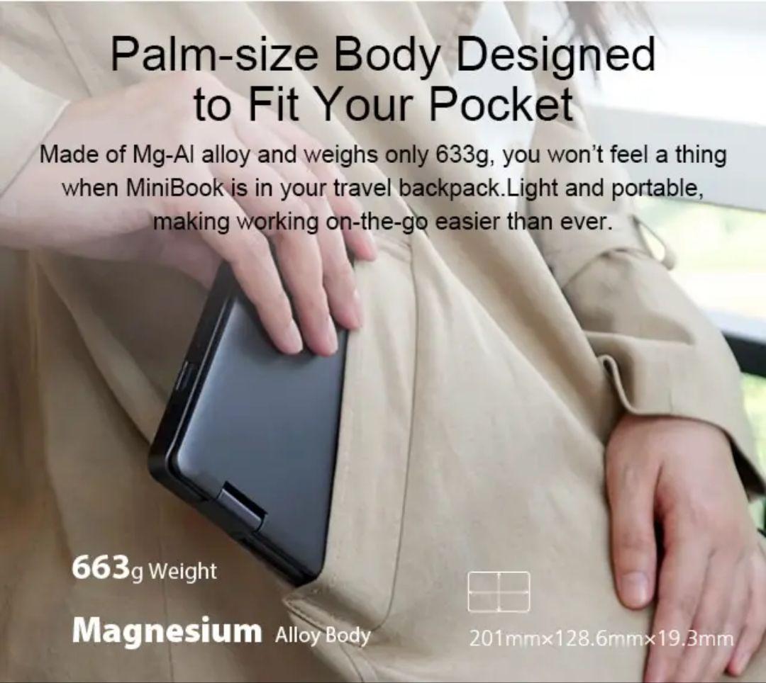 CHUWI minibook J4125 8インチ SSD増設済