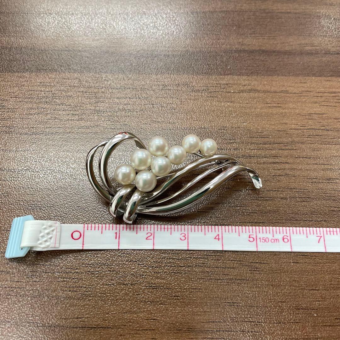 ミキモト MIKIMOTO パールブローチ SILVER