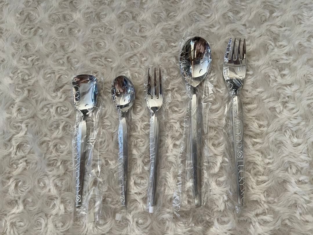 ラッキーウッド　カトラリーセット　デラックス　スプーン＆フォークセット〈25本〉