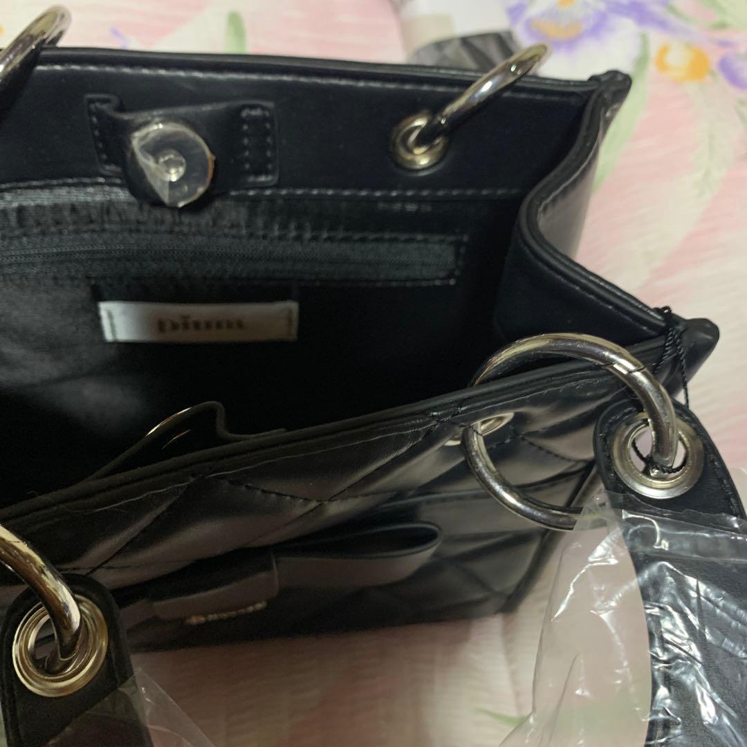 あまね Piumリボン付きキルティングバッグ