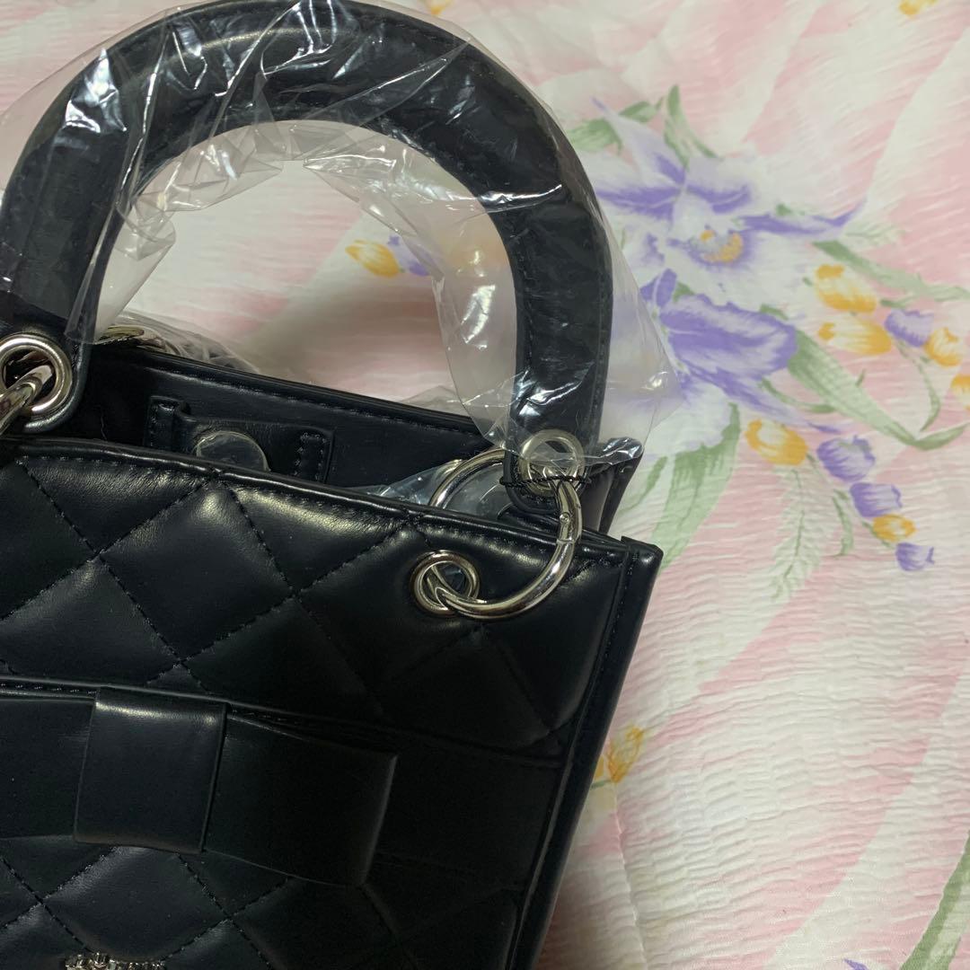 あまね Piumリボン付きキルティングバッグ