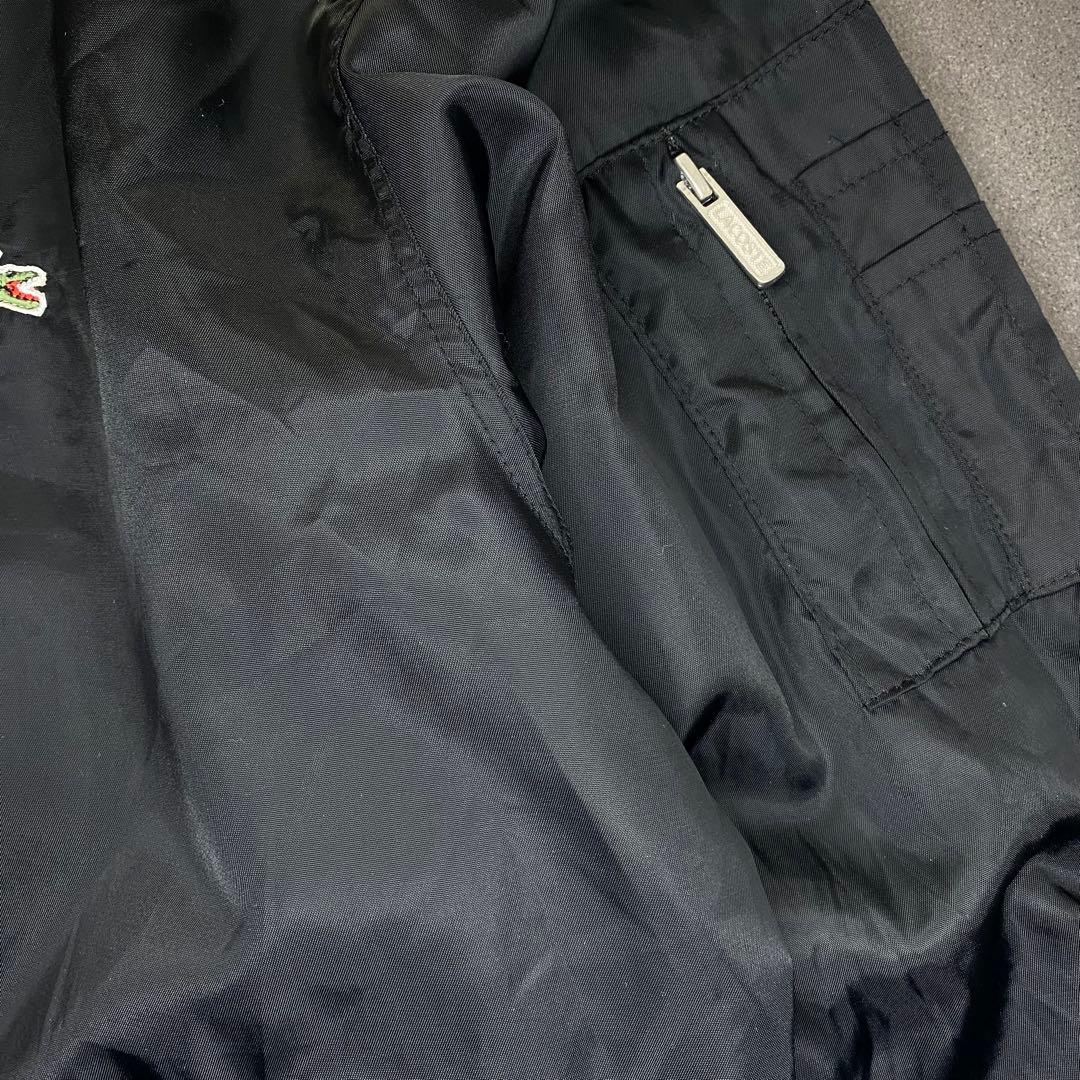 ラコステ MA-1 ジップアップ ブルゾン ブラックsize100 XL