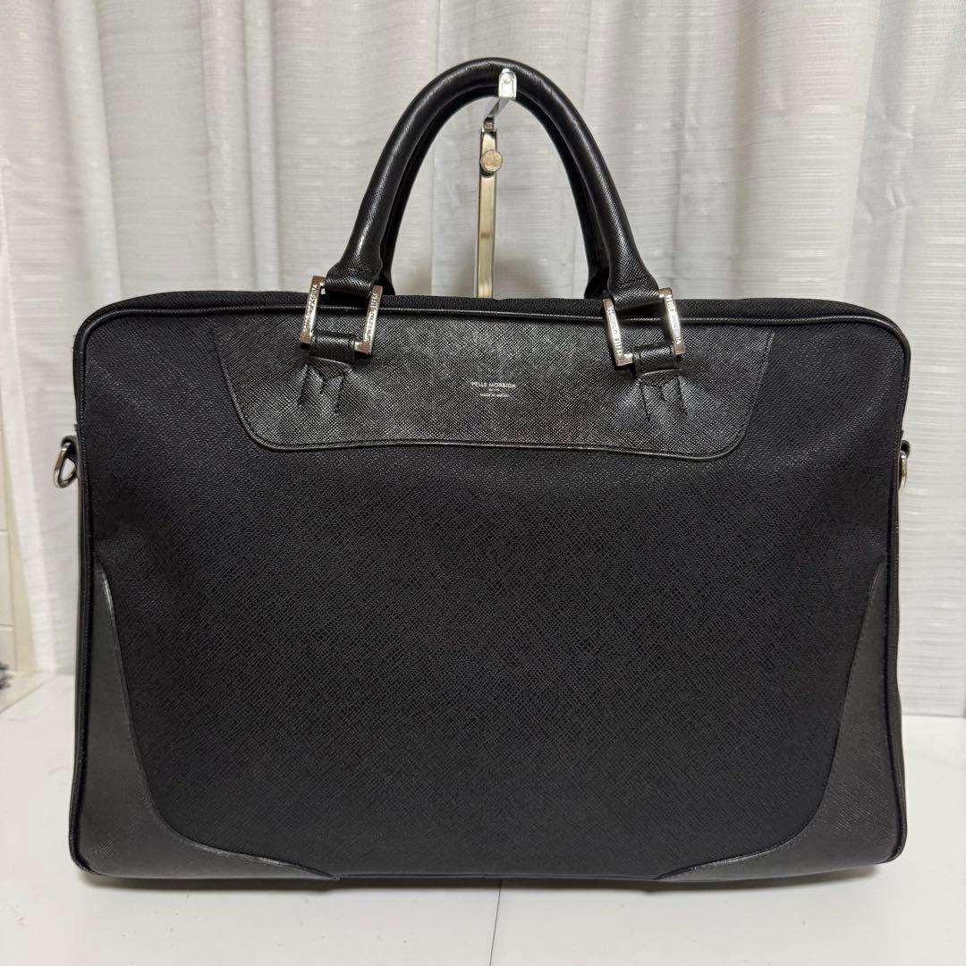 ⭐️極美品⭐️ペッレモルビダ　キャピターノ　レザー　ブラック　　ビジネスバッグ