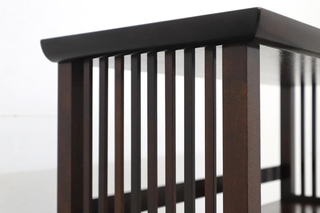 松本民芸家具 117型 書棚 本棚 飾り棚 棚 シェルフ 格子 水目桜 無垢材