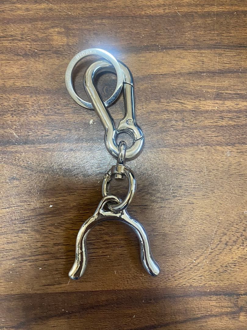 HIDAKA シルバー カラビナ付きキーホルダー