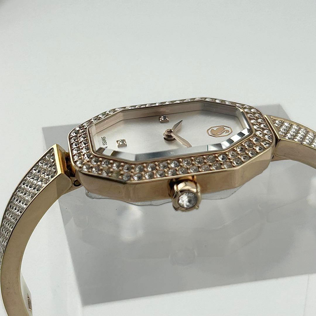 【稼働品】スワロフスキー Dextera Bangle ウォッチ ローズゴールド