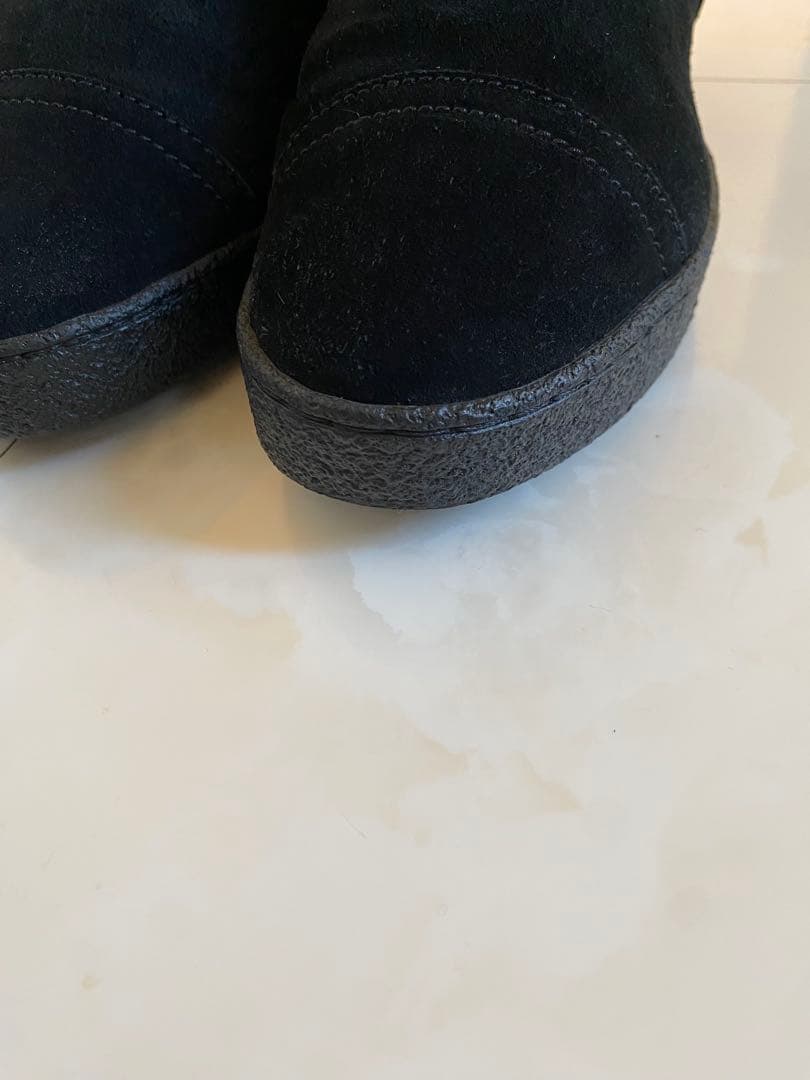 シャネル ムートン フラット ブーツ 黒 37 24cm ブラック CHANEL