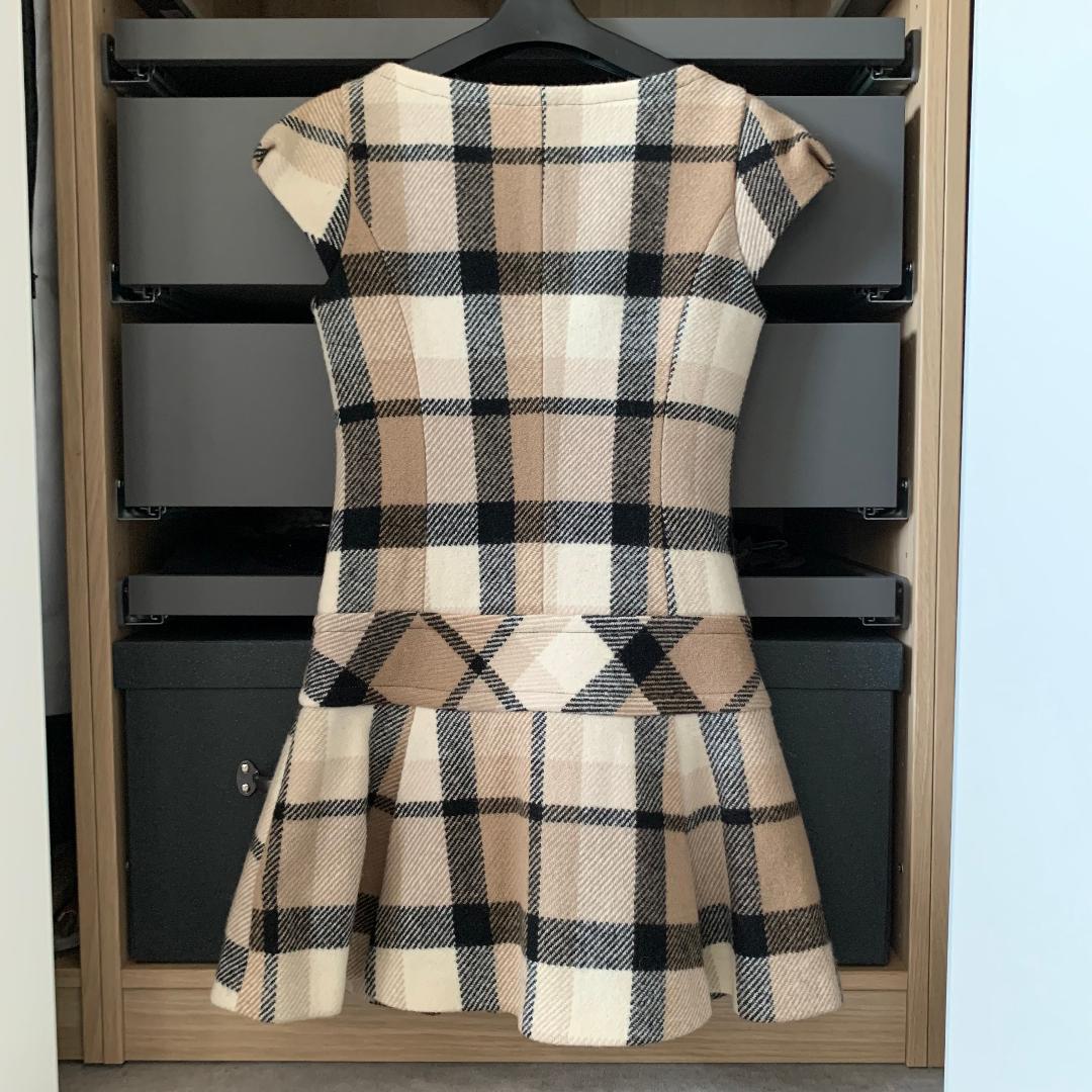 中古　バーバリーブルーレーベル　ワンピース　36サイズ　茶系　ベージュ　チェック