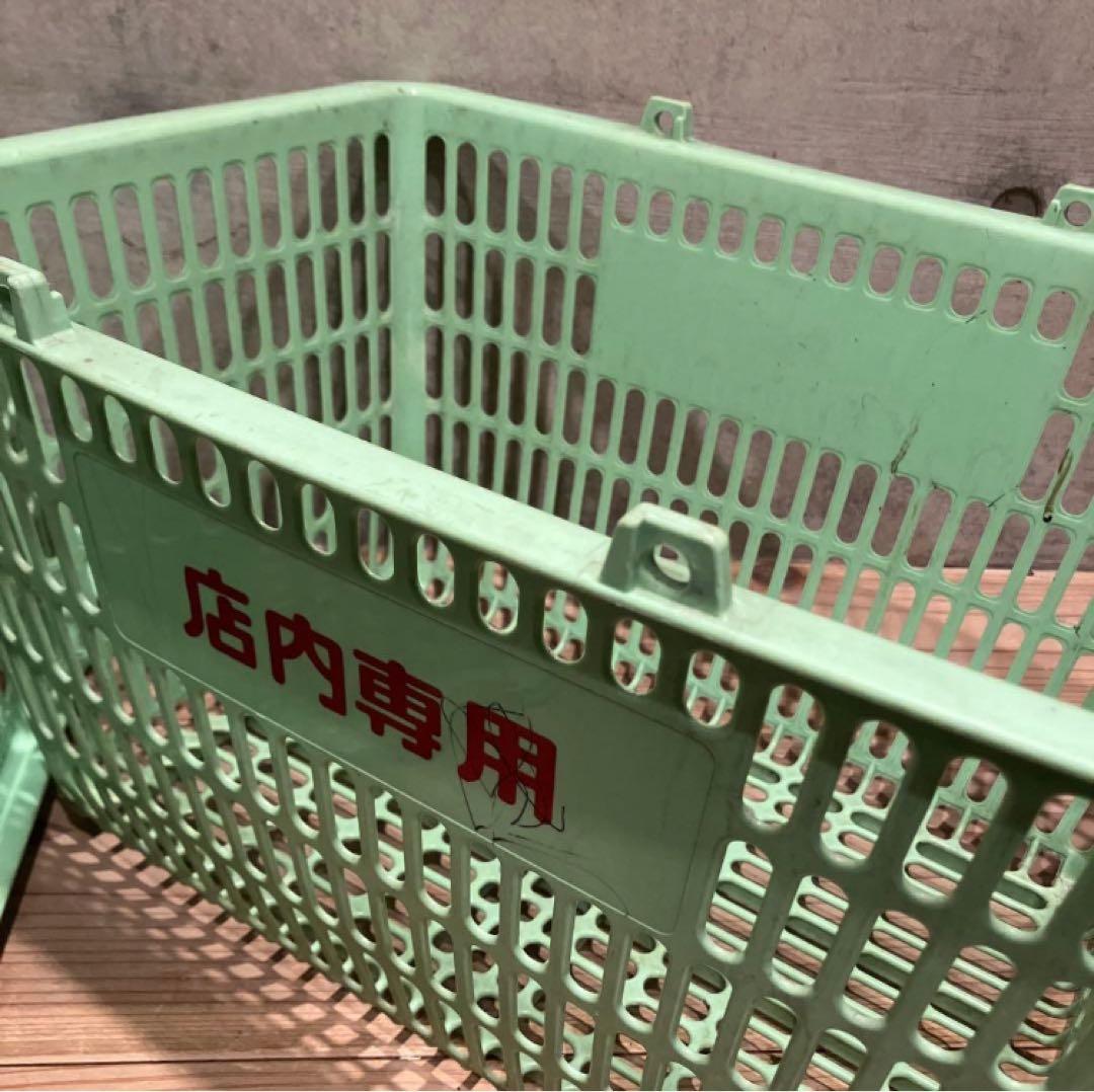 昭和レトロ　ジャスコ　イオン　2個　買い物かご　レトロポップ　収納　かご　店舗