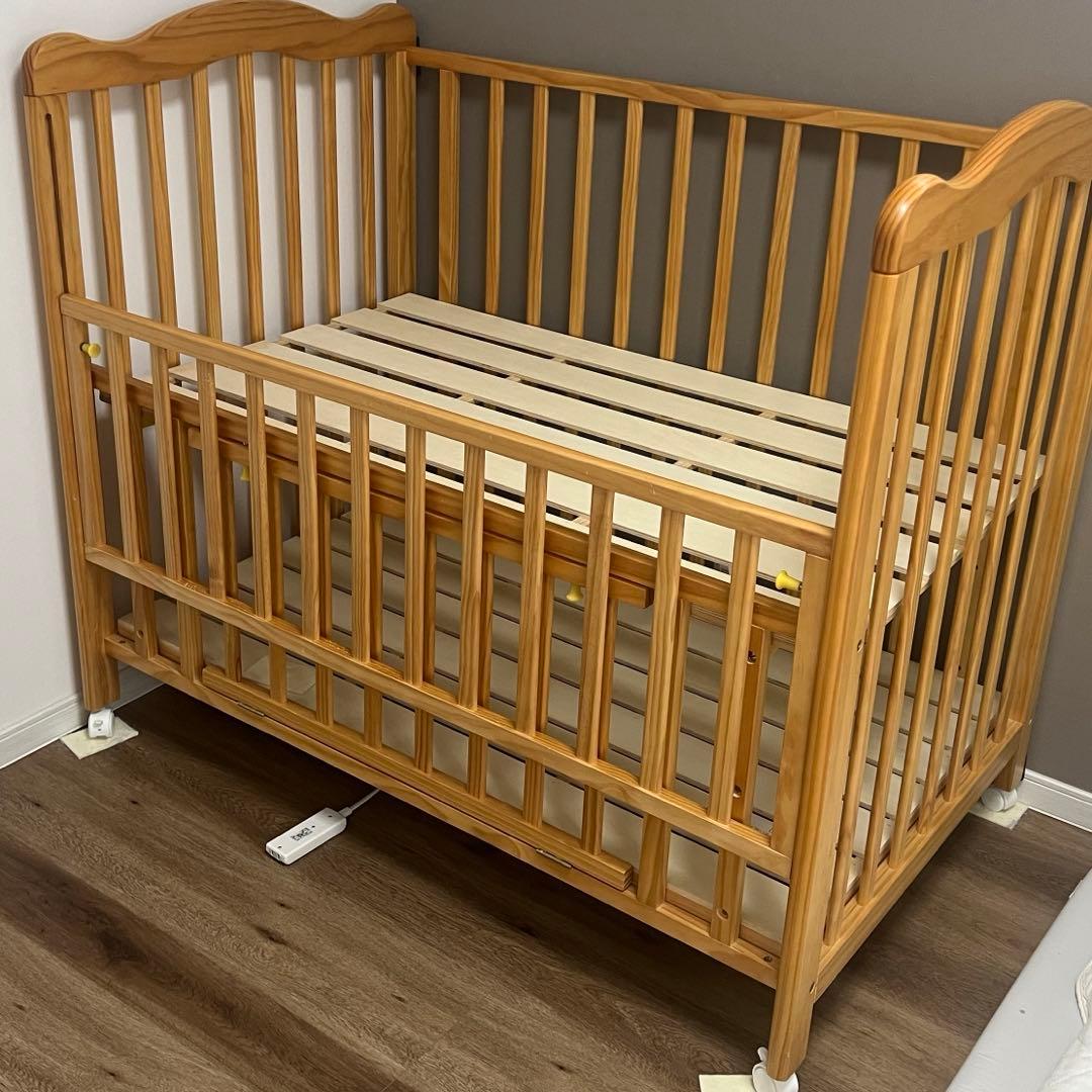 大和屋【アネシス】ベビーベッド 収納付き