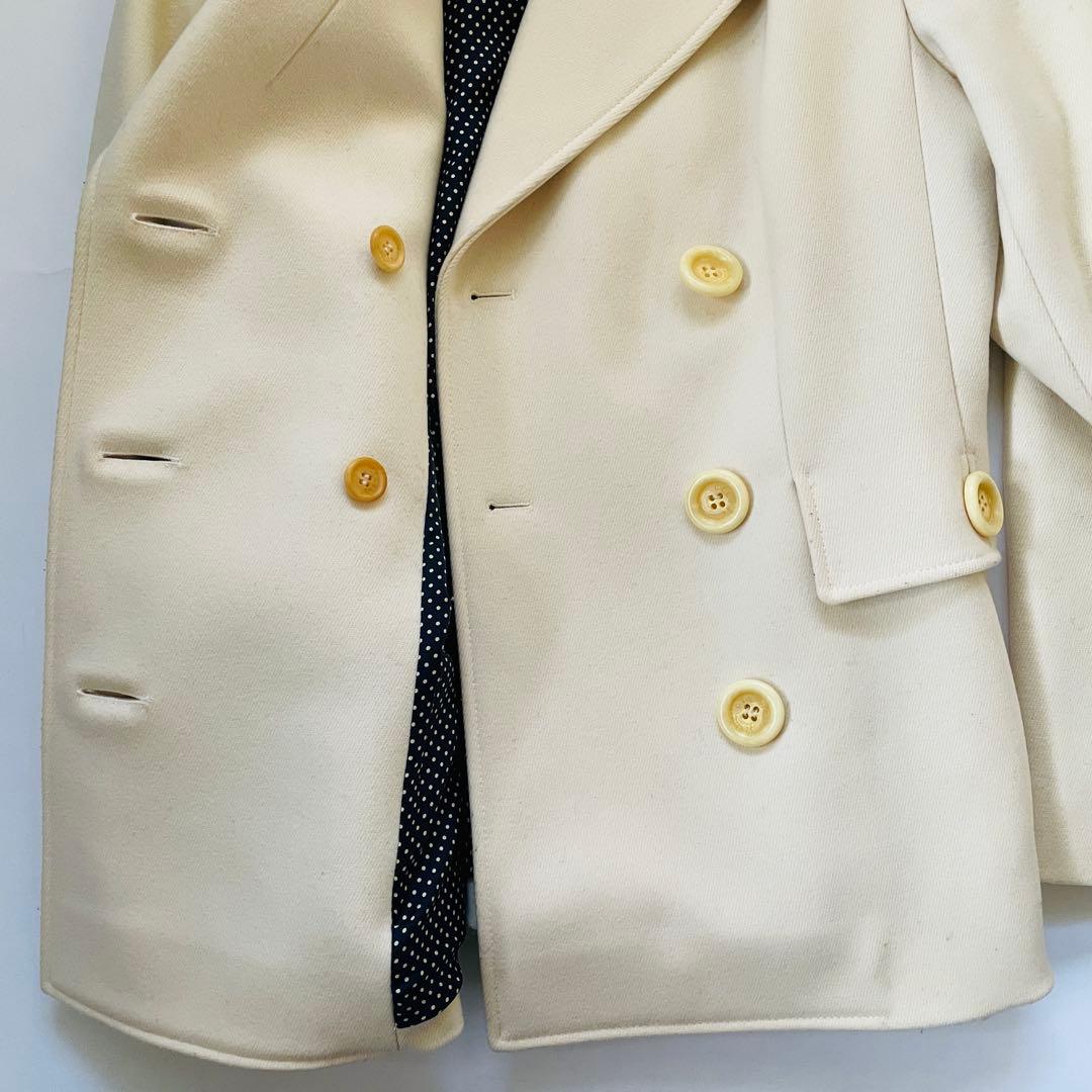 CELINE アイボリー ダブルブレストコート 38