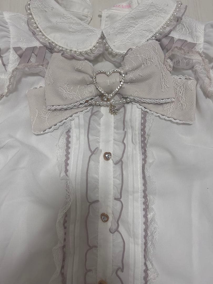 BIGリボンオープンショルダーブラウス ピンク