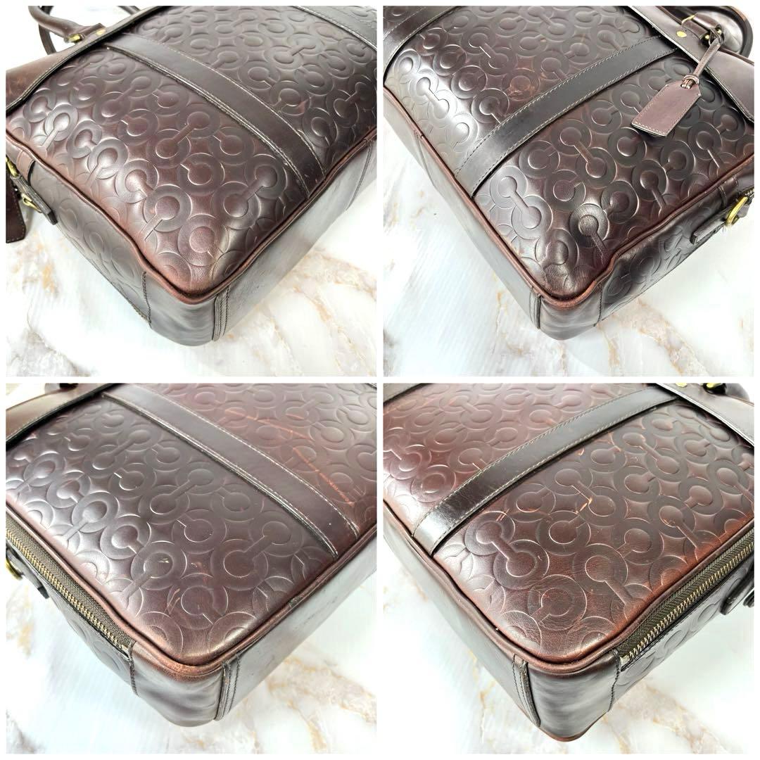 COACH コーチ ビジネスバッグ オールレザー A4可 オプアート 通勤