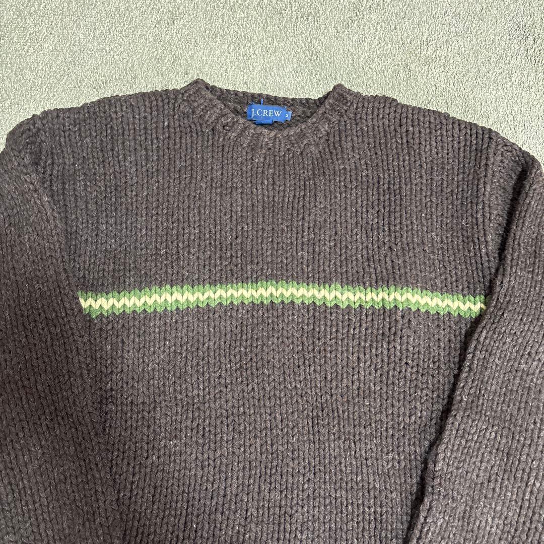 美品！90s J.crew ジェイクルー　ライン　ウールニット　アメカジ