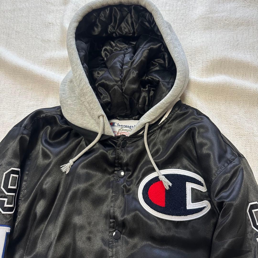 ジャケット・アウター supreme Champion Hooded Satin Varsity