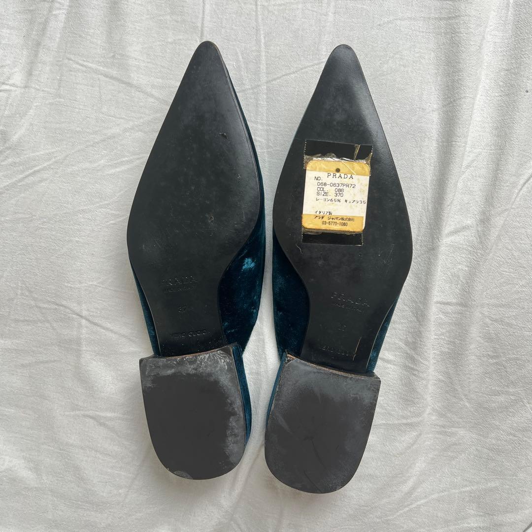 靴 PRADA Velvet Mules