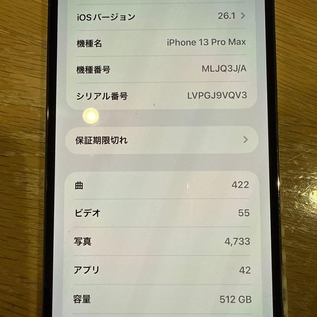 匿名発送 iPhone13promax 512GB SIMグラファイト