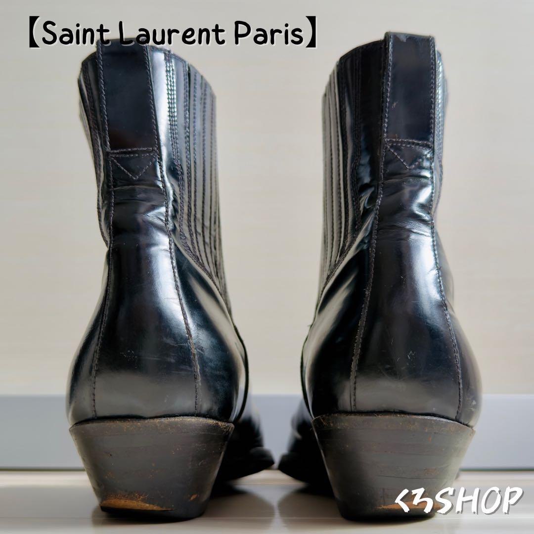 【Saint Laurent Paris】 エディ期 サンティアゴヒールブーツ