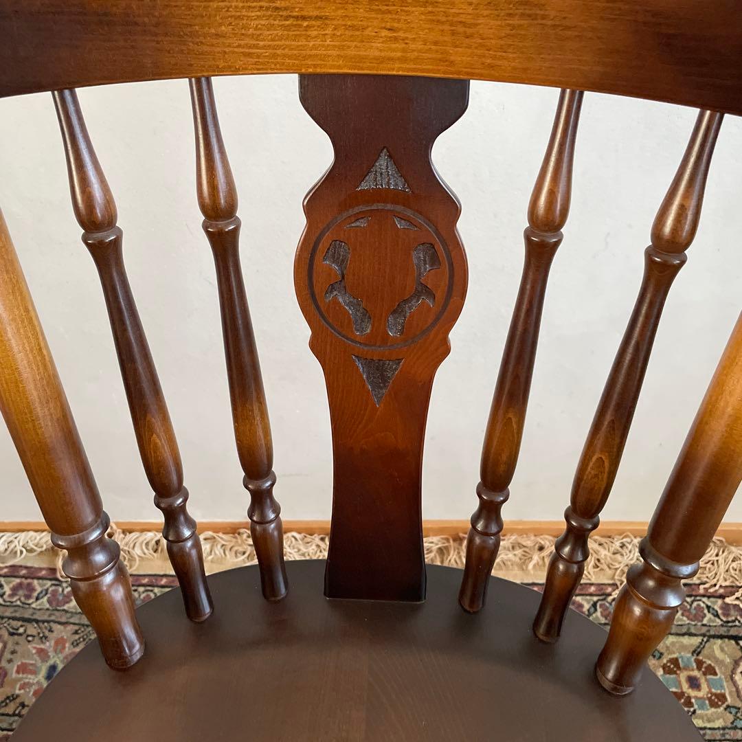 ④【美品】キツツキ 飛騨産業 ダイニングチェア　ウィンザーチェア　コムバック