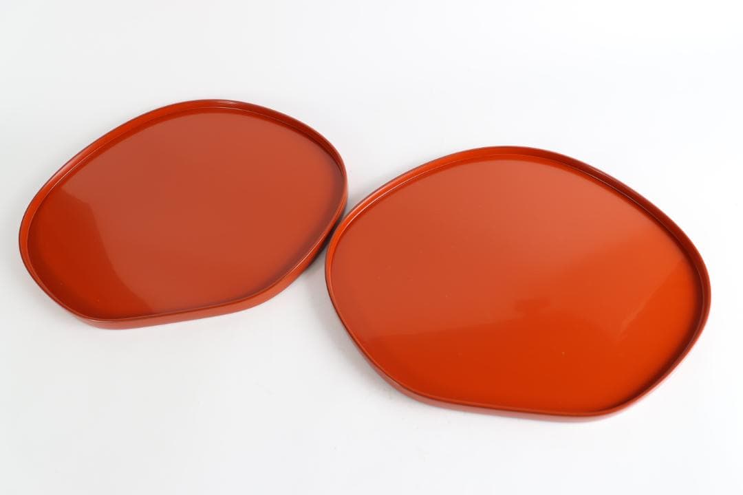 輪島塗 梅形膳 六客 盆 懐石盆 会席盆 朱 雛祭り