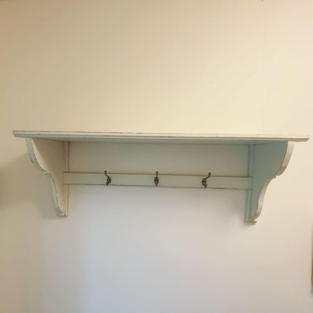 シャビーなウォールシェルフ　アンティーク　フランス　イギリス