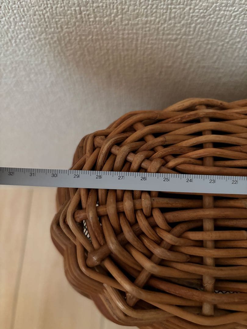 エバゴス　かごバッグ　革ハンドル