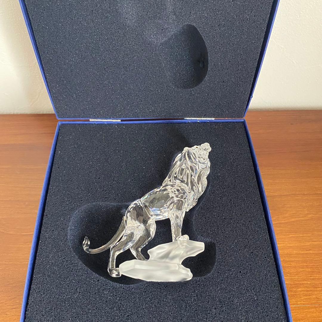 SWAROVSKI スワロフスキー クリスタル ライオン 置物