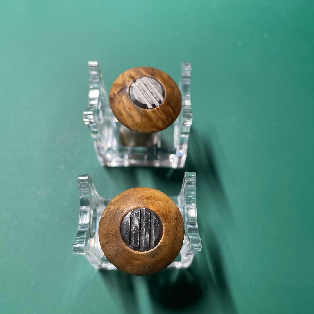 【スプリームスタイル】ハンドルノブ マーブルウッド ラウンドタイプ【キャップ付】