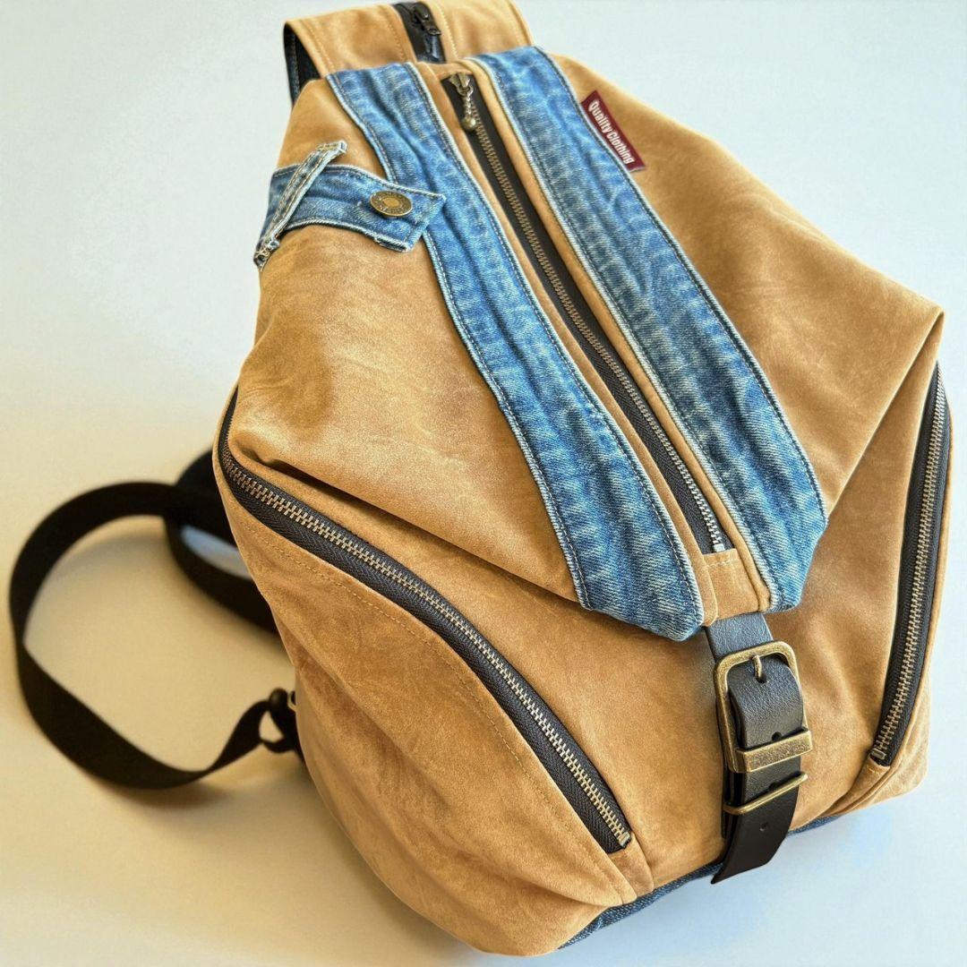 【BIG size】3way bag／スエード×デニムリメイク