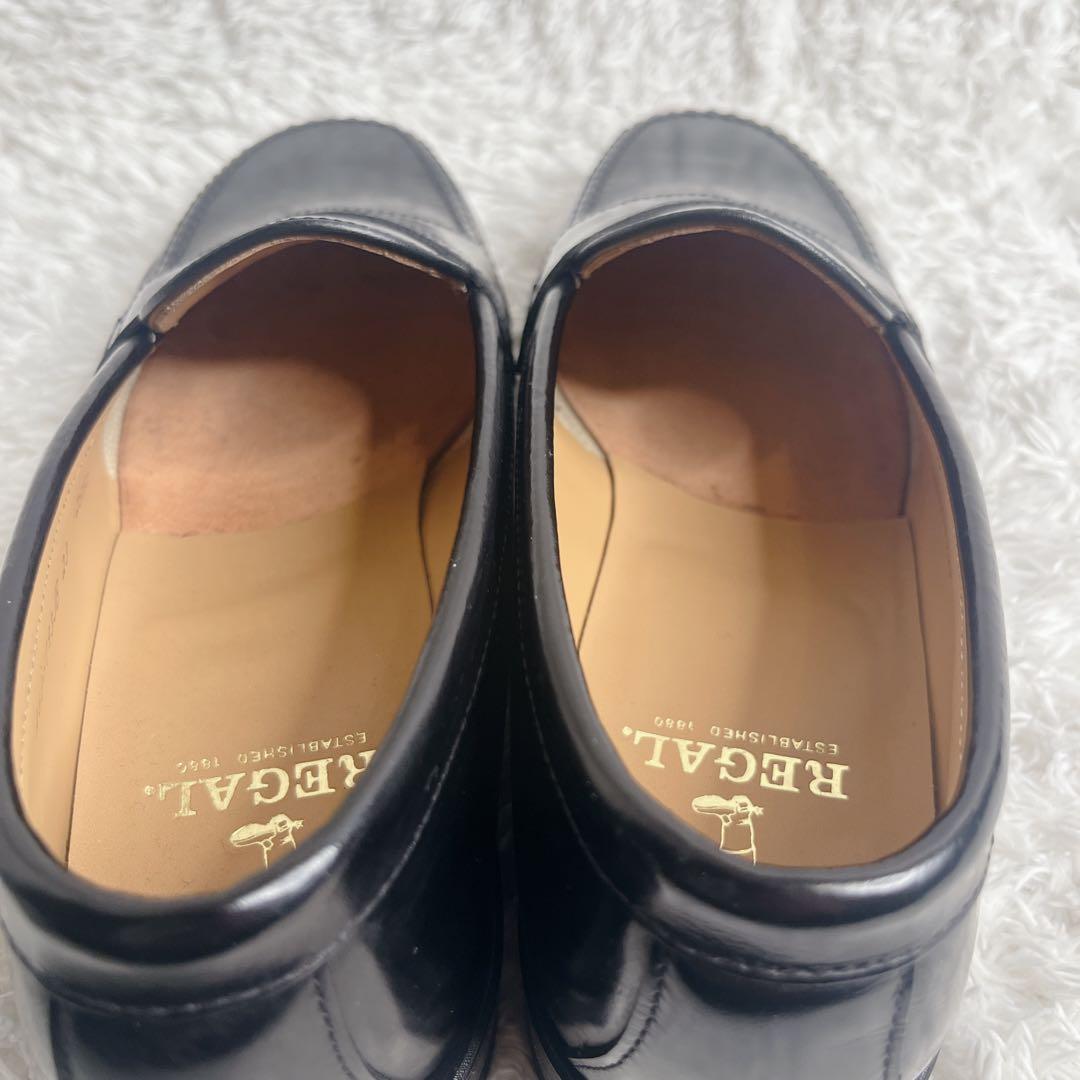 極美品 リーガル ローファー 革靴 本革 レザー ブラック REGAL 黒