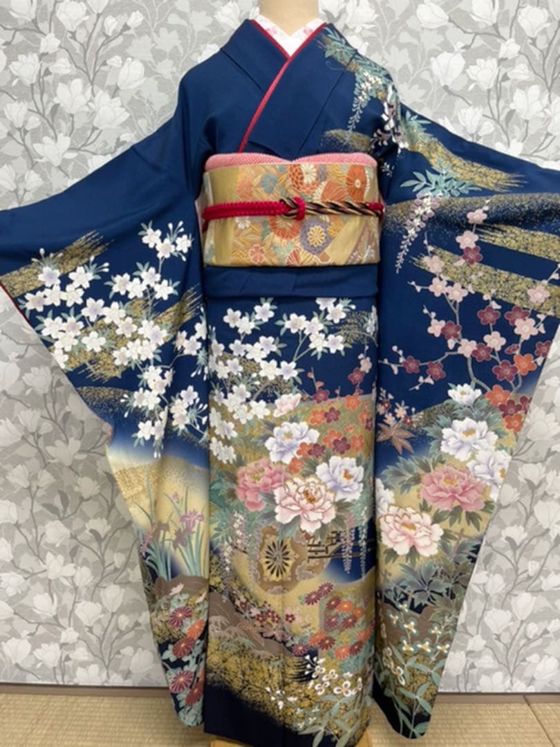 正絹 振袖セット 花車文様成人式