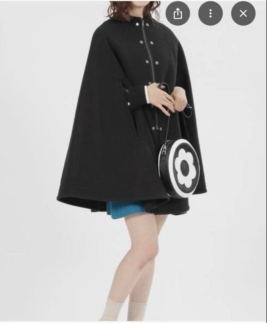 MARY QUANT アーカイブポンチョ　コート ブラック