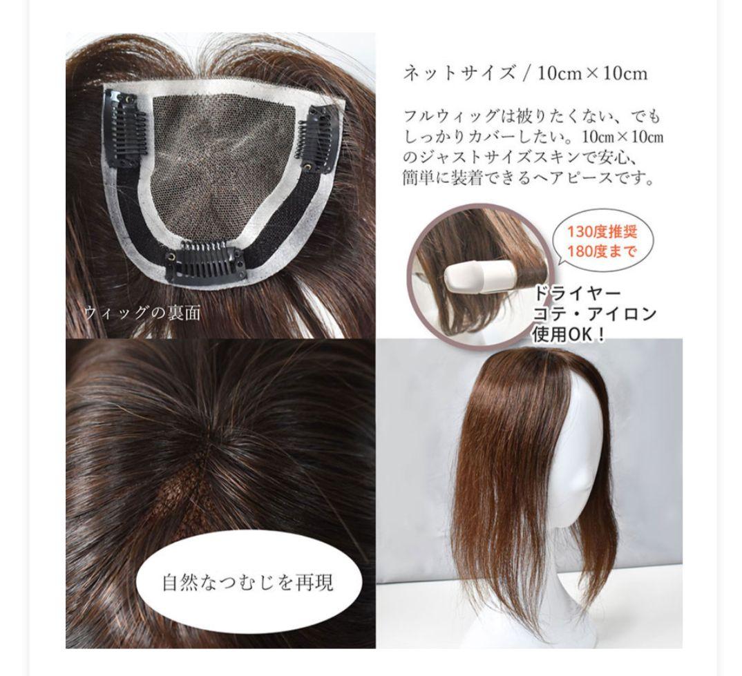 人毛100% 総手植え ハイクオリティトップピース 30cm