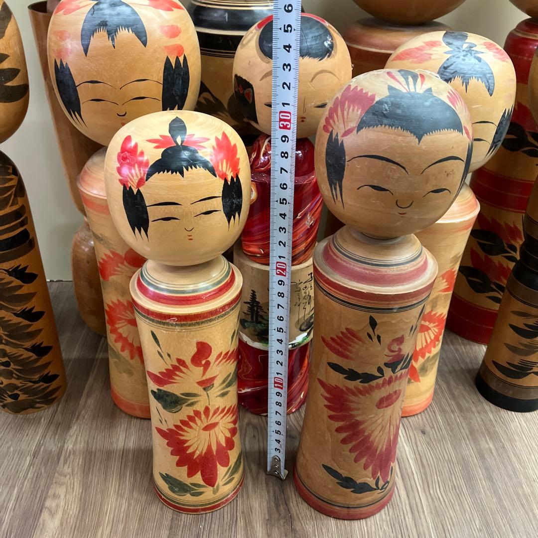D-2 昭和レトロ 伝統工芸 伝統こけし 12体セット まとめ売り 郷土玩具