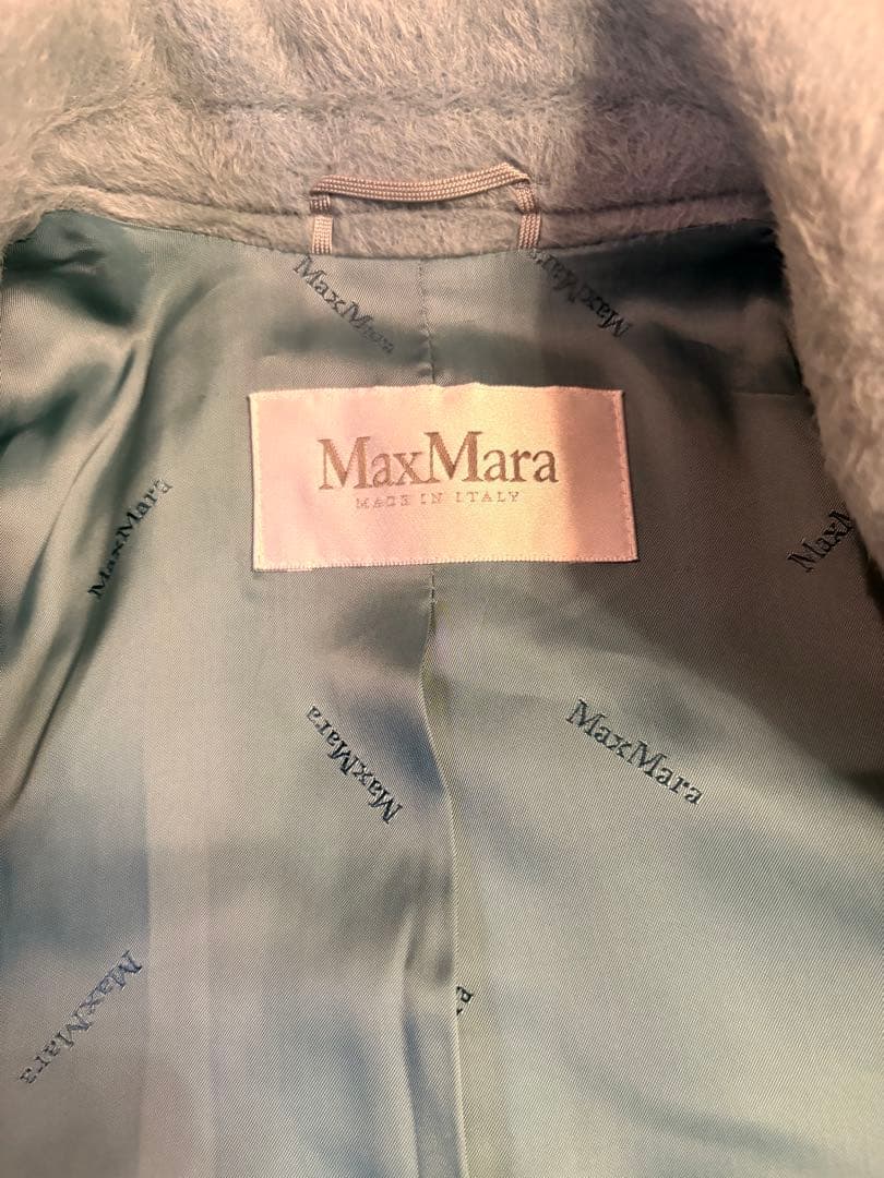 ★Max Mara ★ダブルブレストコートライトブルー（ウール・アルパカ混）