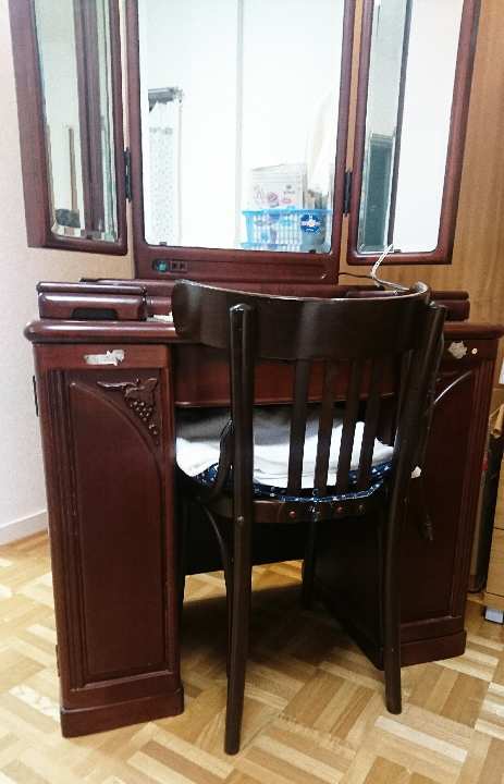 ◆ドレッサー　三面鏡　レトロ アンティーク　椅子もあります◆