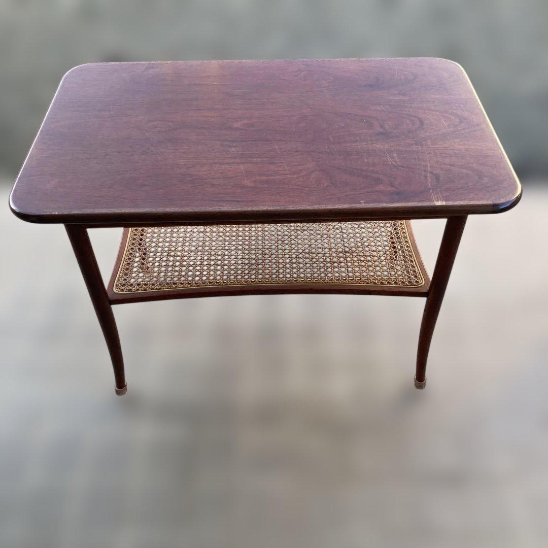 【Blackinc】70s80s オールドマルニ ラタン コーヒーテーブル