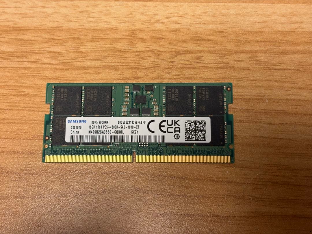 Samsung DDR5-4800 ノートPC用メモリ 16GB