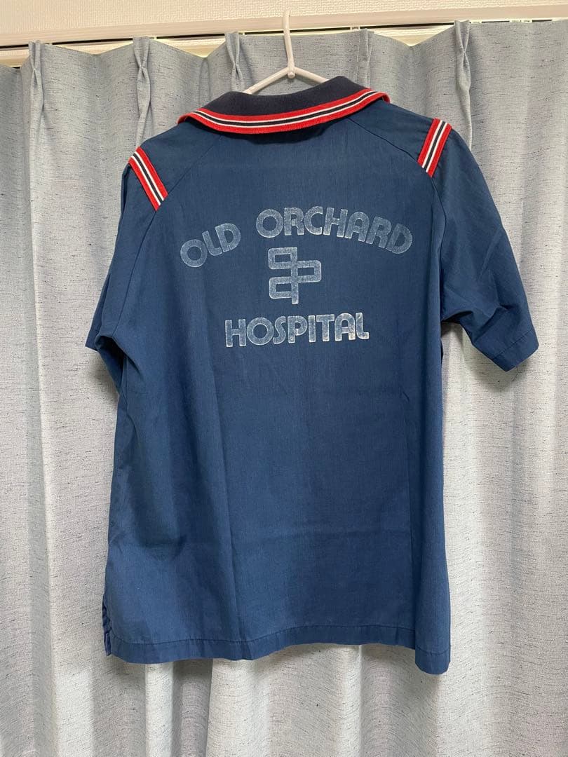 レア！70s USA製　Hilton ボウリングシャツ サイズ40 ネイビー