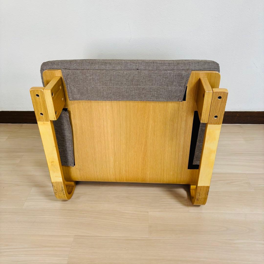 ディノス　通販生活　楽座椅子　低座椅子　グレー 座椅子 カタログハウス　イス