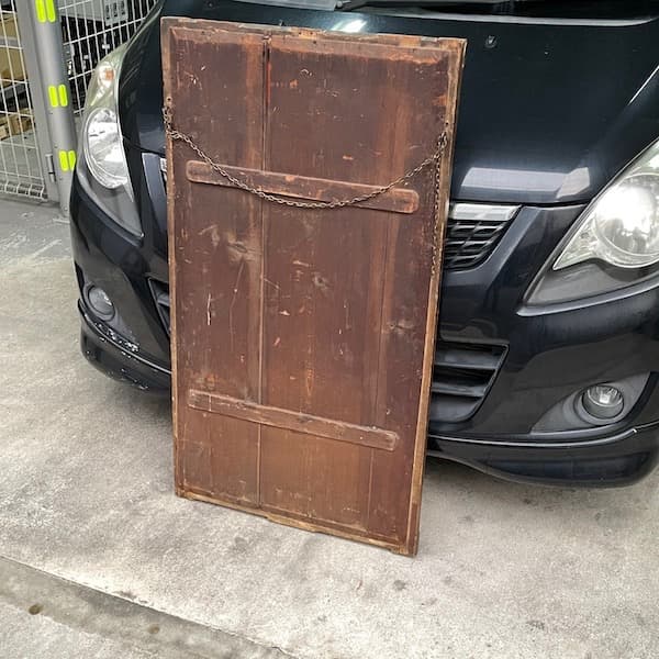 ビンテージ　ウォールミラー　壁掛け鏡　木製枠　木彫りの装飾