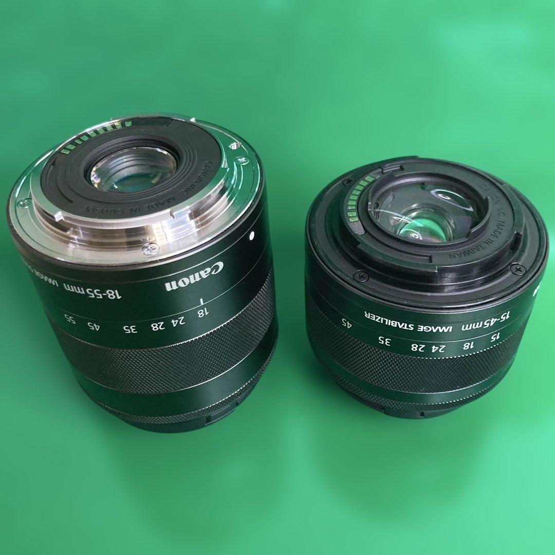 【美品】Canon EOS M5本体、15-45mm ・18-55mmレンズ付き