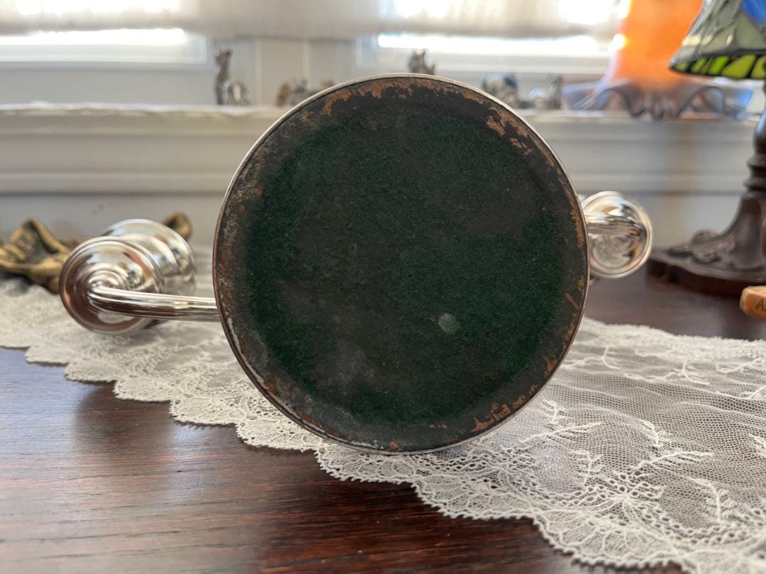 UK イギリス シルバープレート 燭台 キャンデラブラ 優雅 二灯