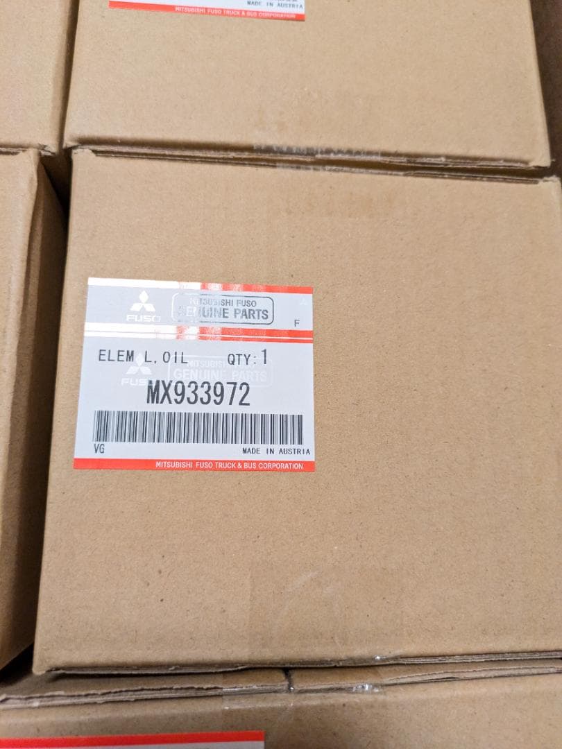 三菱ふそう純正FUSO オイルエレメント フィルター品番MX933972　10個