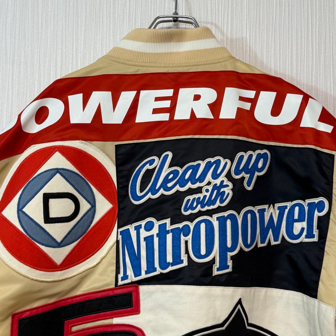 沖*三様 美品 DIESEL スタジャン レーシングジャケット ワッペン ボンバ